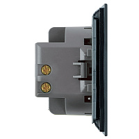 Переключатель 1-клавишный (механизм), STEKKER, 250В, 10A, серия Мия, RSW10-3105-05, черный бархат 50447