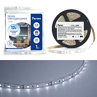 Светодиодная LED лента Feron LS604, 60SMD(2835)/m 4.8W/m 12V 1m 6500К Артикул 27752 Светодиодная LED лента Feron LS604, 60SMD(2835)/m 4.8W/m 12V 1m 6500К Артикул 27752