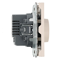 Выключатель диммирующий (механизм), STEKKER, 250В, 500W, серия Эмили, RSW10-5106-08, кашемир, soft touch 49894