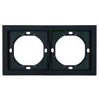 Рамка 2-местная, STEKKER, серия Мия, PFR00-3002-05, черный бархат 50462