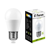 Лампа светодиодная Feron LB-750 Шарик E27 11W 175-265V 4000K 25950 Лампа светодиодная Feron LB-750 Шарик E27 11W 175-265V 4000K 25950