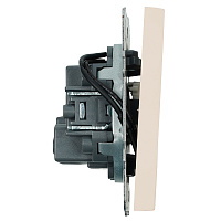 Выключатель 2-клавишный c индикатором (механизм), STEKKER, 250В, 10А, серия Эмили, RSW10-5102-08, кашемир, soft touch 49890