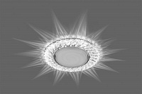 Светильник встраиваемый с белой LED подсветкой Feron CD4021 потолочный GX53 без лампы прозрачный 29474 Светильник встраиваемый с белой LED подсветкой Feron CD4021 потолочный GX53 без лампы прозрачный 29474