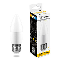 Лампа светодиодная Feron LB-970 Свеча E27 13W 175-265V 2700K 38110 Лампа светодиодная Feron LB-970 Свеча E27 13W 175-265V 2700K 38110
