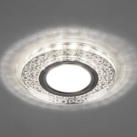 Светильник встраиваемый с LED подсветкой Feron CD961 потолочный MR16 G5.3 прозрачный, хром Светильник встраиваемый с LED подсветкой Feron CD961 потолочный MR16 G5.3 прозрачный, хром
