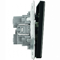 Переключатель 1-клавишный (механизм), СЗК, STEKKER, 250В, 10A, серия Эмили, RSW10-5105-05ZK, черный уголь, soft touch 50248