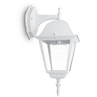 Светильник садово-парковый Feron 4102/PL4102 четырехгранный на стену вниз 60W E27 230V, белый 11015 Светильник садово-парковый Feron 4102/PL4102 четырехгранный на стену вниз 60W E27 230V, белый 11015