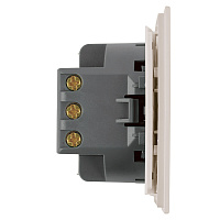 Переключатель перекрестный 1-клавишный (механизм), STEKKER, 250В, 10А, серия Мия, RSW10-3110-08, пудровый жемчуг 50570