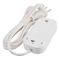 Удлинитель 2-местный б/з Stekker, HM01-20-05, 5м, 2x0,75, серия Home (У10-428), белый 39203