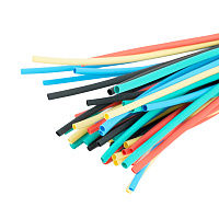 Термоусадочная трубка STEKKER HST-630-100M, длина 100 см., коэф. усадки 2:1, мультиколор  39721