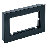 Рамка  2-местная (без перемычки), стекло, STEKKER, GFR00-7012-05М, серия Катрин, черный матовый 49605