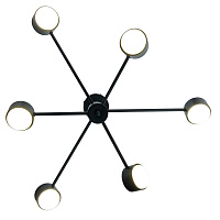 Светильник потолочный GX53 15Wx6, 230V, черный, AL270 GELA  Feron 53102