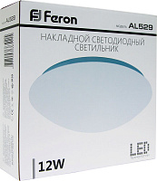 Светодиодный светильник накладной Feron AL529 тарелка 12W 4000K белый 28712 Светодиодный светильник накладной Feron AL529 тарелка 12W 4000K белый 28712