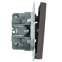 Переключатель перекрестный 2-клавишный (механизм), STEKKER, 250В, 10А, серия Эмили, RSW10-5111-09, антрацит, soft touch 50164