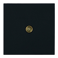 Розетка телевизионная 1-местная (механизм), STEKKER, 75 Ом, 5-862МГц, серия Мия, RST00-3108-05, черный бархат 50449