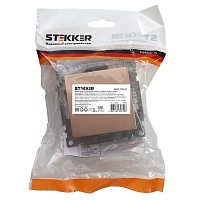 Выключатель 1-клавишный STEKKER GLS10-7103-02, 250В, 10А, серия Катрин, шампань 39589 Выключатель 1-клавишный STEKKER GLS10-7103-02, 250В, 10А, серия Катрин, шампань 39589